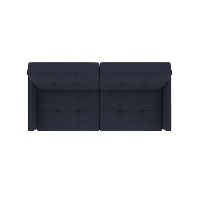 Andora Coil Sofa Bed - 3 Seater - Navy Blue Linen Fabric - 2146629UK