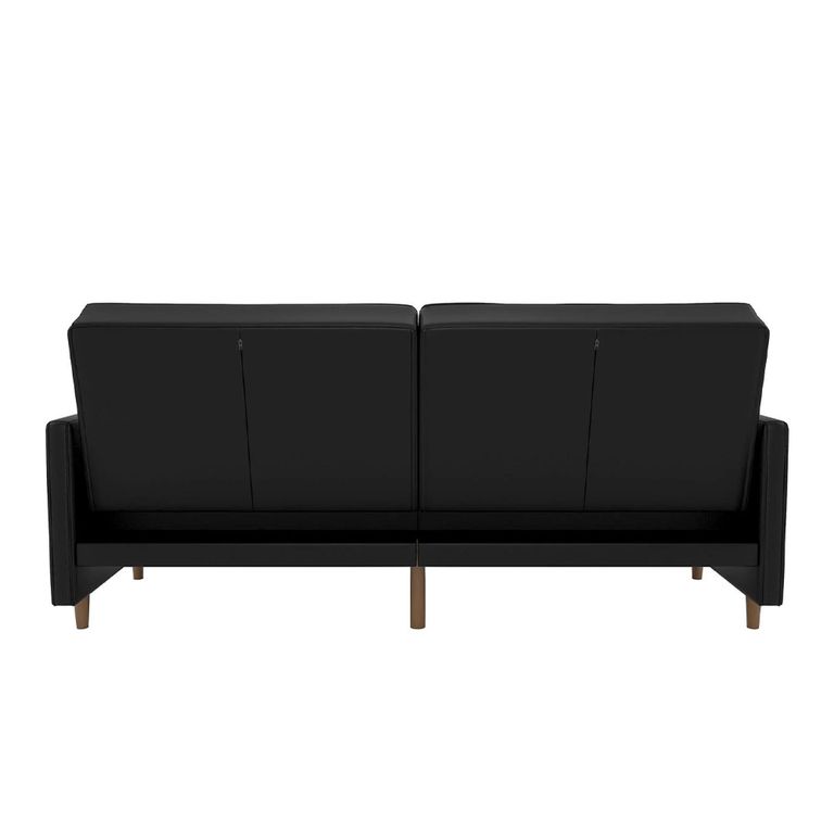Andora Sprung Sofa Bed - 3 Seater - Black Faux Leather - 2146009UK