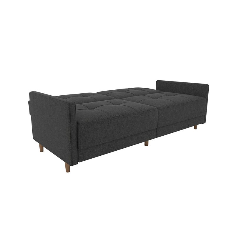 Andora Sprung Sofa Bed - 3 Seater - Grey Linen Fabric - 2146429UK