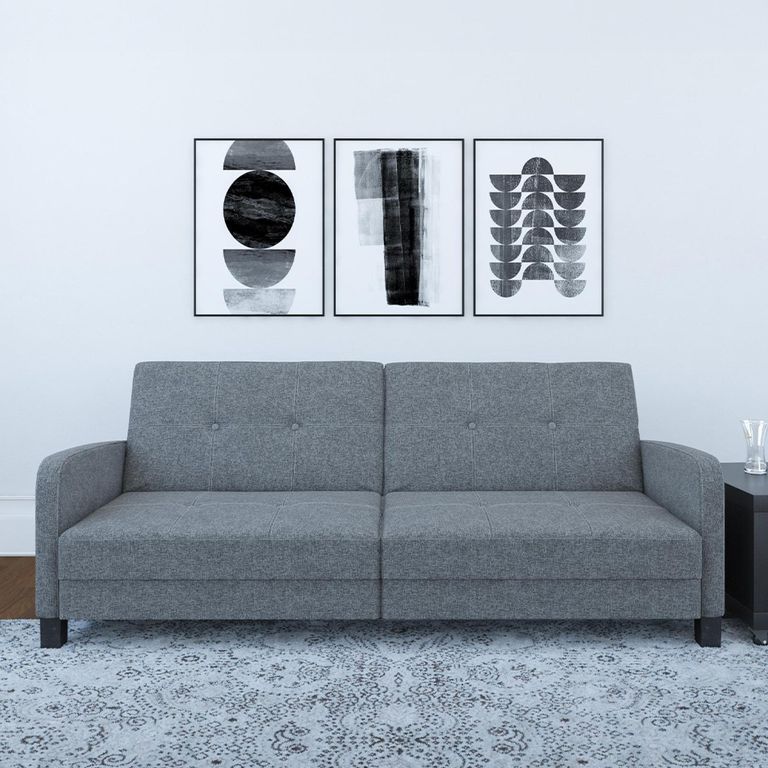 Boston Sofa Bed - 3 Seater - Grey Linen Fabric - 2211429WCUK