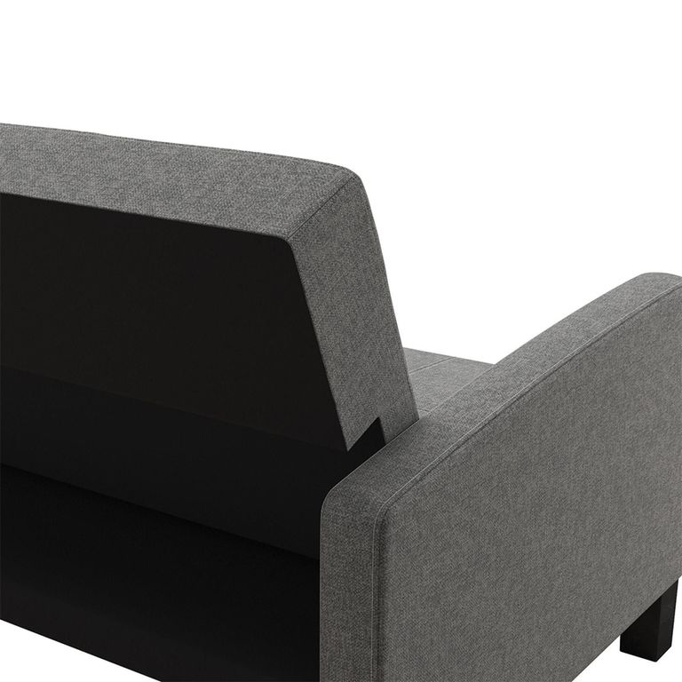 Boston Sofa Bed - 3 Seater - Grey Linen Fabric - 2211429WCUK
