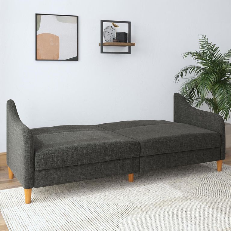Jasper Sprung Sofa Bed - 3 Seater - Grey Linen Fabric - 2148429UK