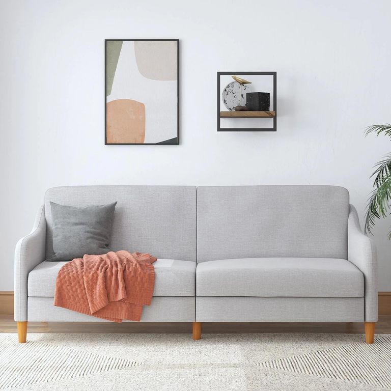 Jasper Sprung Sofa Bed - 3 Seater - Light Grey Linen Fabric - 2148829UK