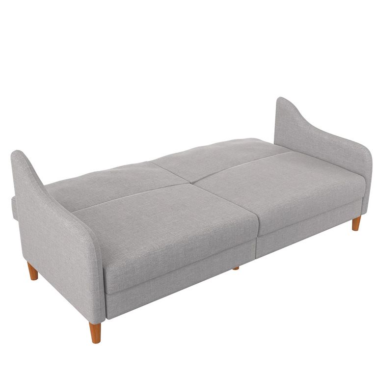 Jasper Sprung Sofa Bed - 3 Seater - Light Grey Linen Fabric - 2148829UK