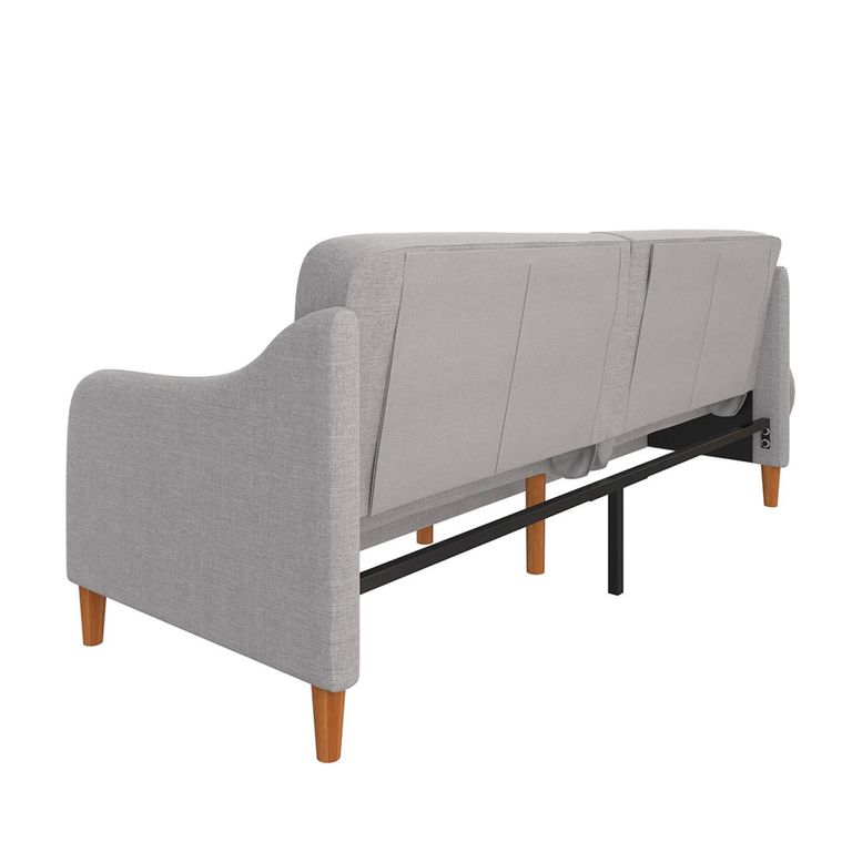 Jasper Sprung Sofa Bed - 3 Seater - Light Grey Linen Fabric - 2148829UK
