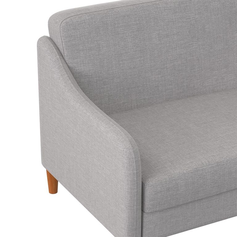 Jasper Sprung Sofa Bed - 3 Seater - Light Grey Linen Fabric - 2148829UK