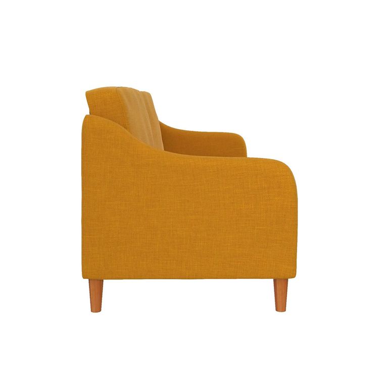 Jasper Sprung Sofa Bed - 3 Seater - Mustard Linen Fabric - 2148329UK