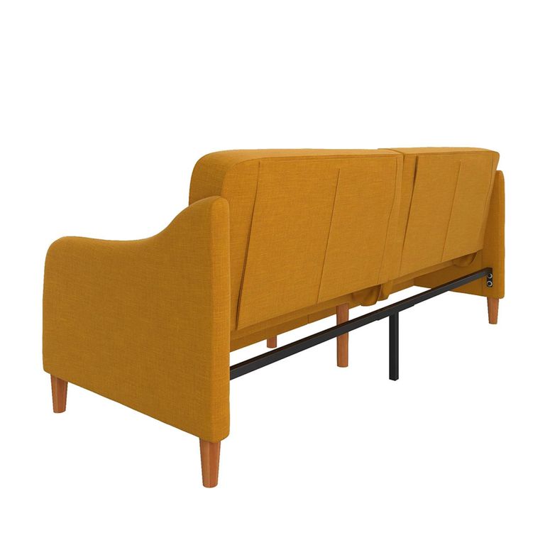 Jasper Sprung Sofa Bed - 3 Seater - Mustard Linen Fabric - 2148329UK