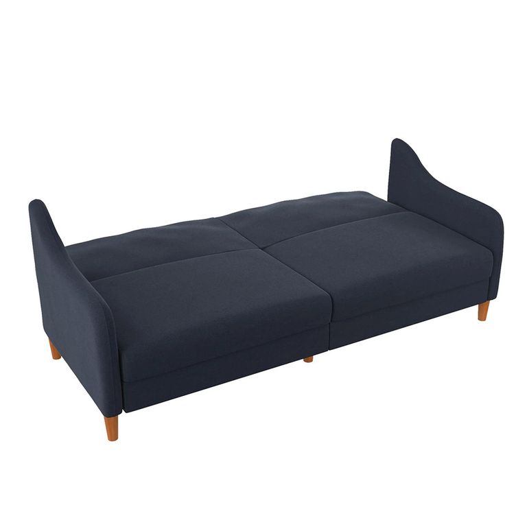 Jasper Sprung Sofa Bed - 3 Seater - Navy Blue Linen Fabric - 2148629UK