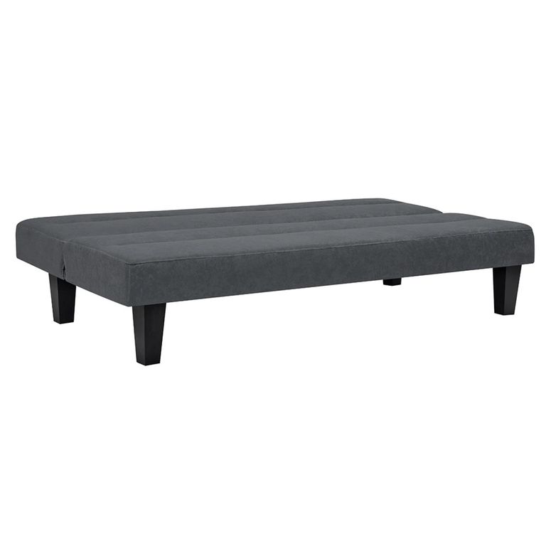 Kebo Futon Sofa Bed - 3 Seater - Grey Velvet Fabric - 2005419UK