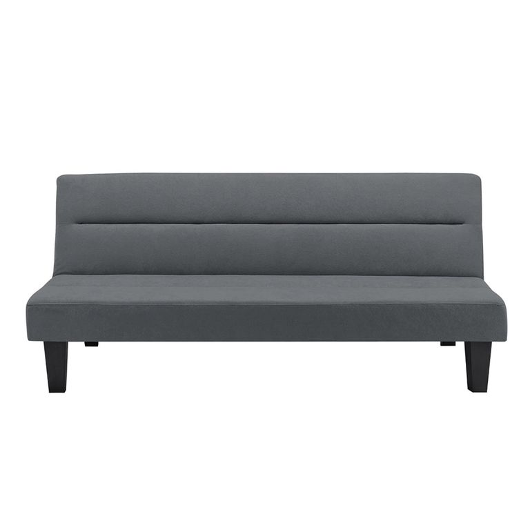 Kebo Futon Sofa Bed - 3 Seater - Grey Velvet Fabric - 2005419UK