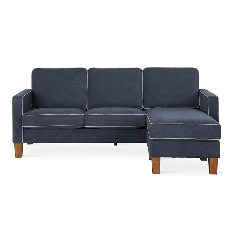 Novogratz Bowen Sectional Sofa - Blue Chenille Fabric - DA036SEC-BLUK