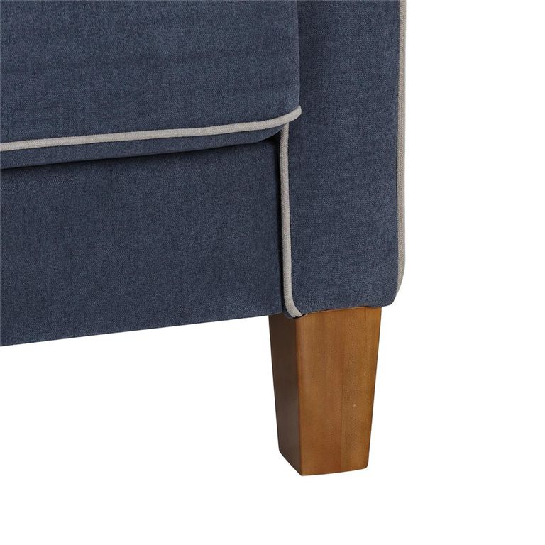 Novogratz Bowen Sectional Sofa - Blue Chenille Fabric - DA036SEC-BLUK