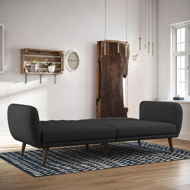 Novogratz Brittany Futon Sofa Bed - Dark Grey Linen - 2115029NUK