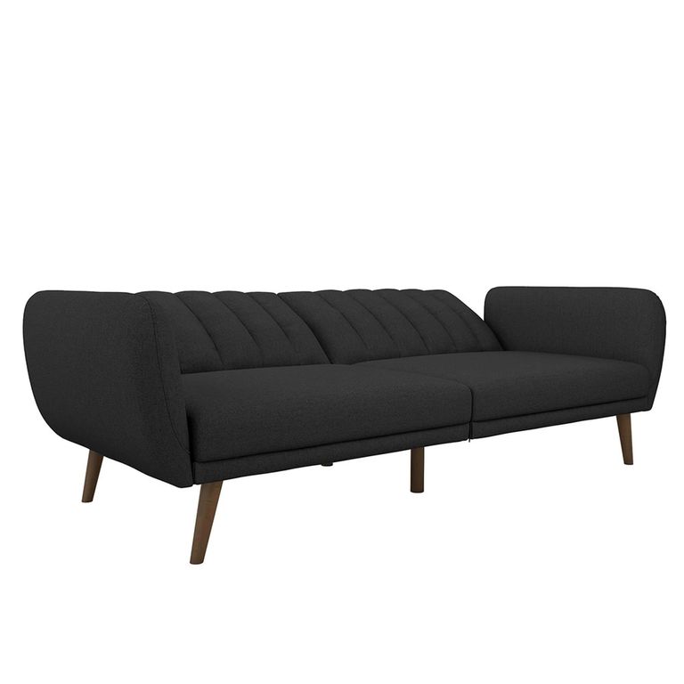 Novogratz Brittany Futon Sofa Bed - Dark Grey Linen - 2115029NUK
