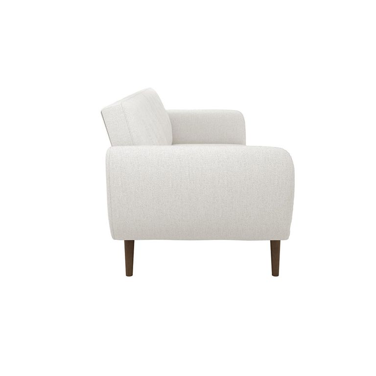 Novogratz Brittany Futon Sofa Bed - Light Grey Linen Fabric - 2115429NUK
