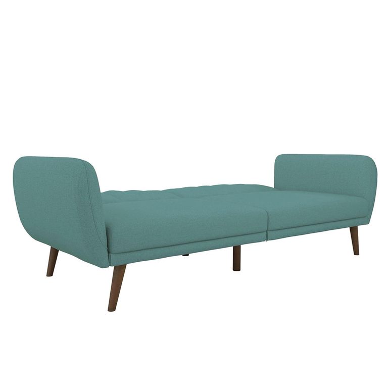 Novogratz Brittany Futon Sofa Bed - Light Blue Linen Fabric - 2115829NUK