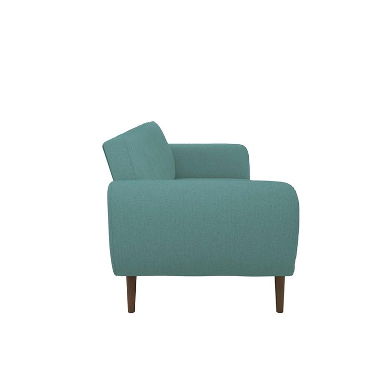 Novogratz Brittany Futon Sofa Bed - Light Blue Linen Fabric - 2115829NUK