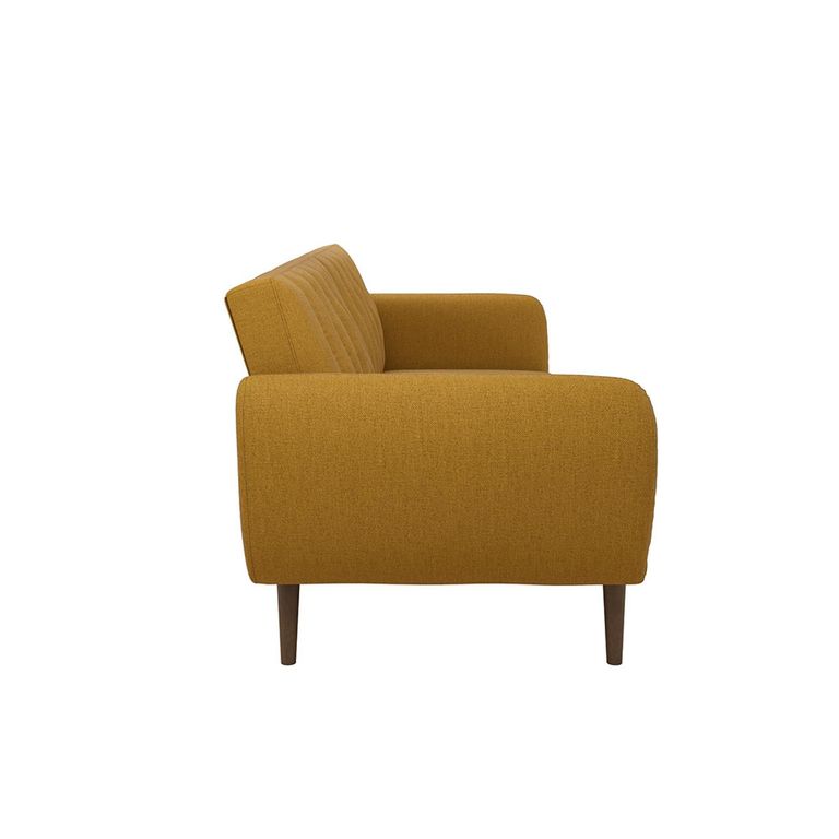 Novogratz Brittany Futon Sofa Bed - Mustard Linen Fabric - 2115929NUK