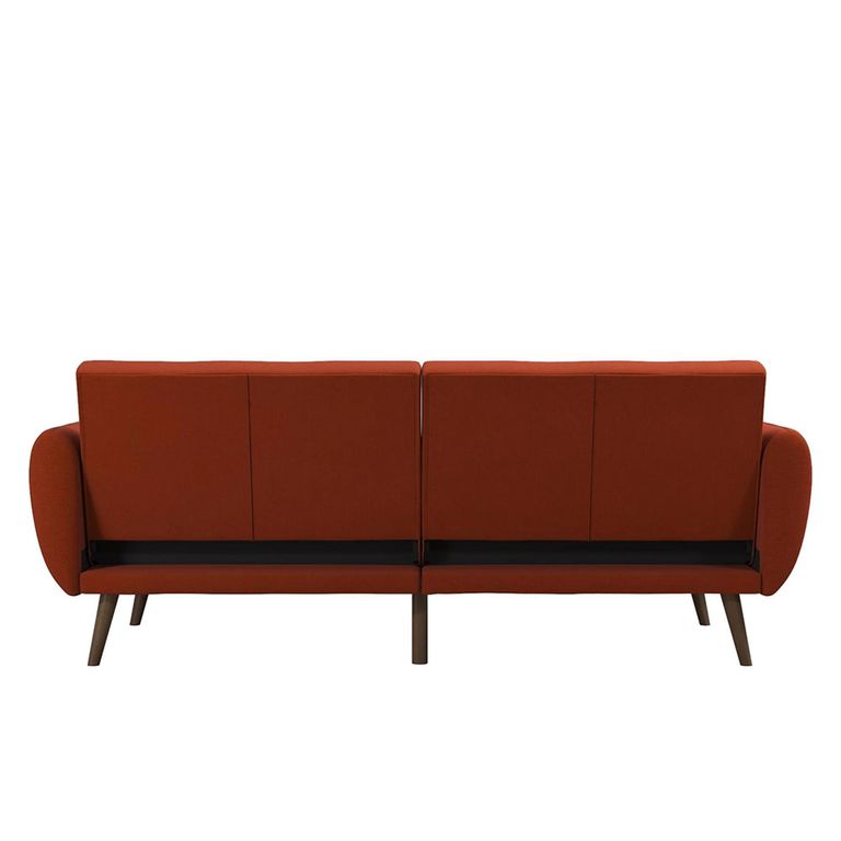 Novogratz Brittany Futon Sofa Bed - Orange Linen Fabric - 2115529NUK