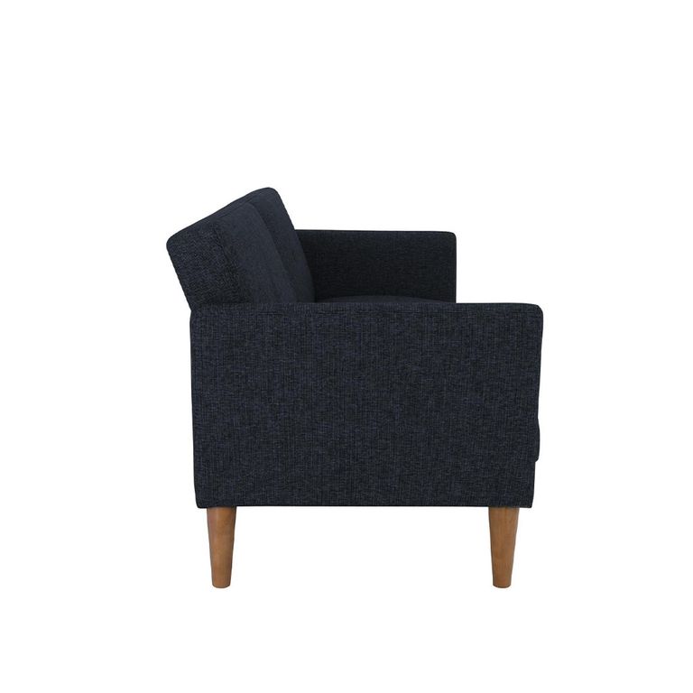 Novogratz Regal Futon Sofa Bed - Blue Linen Fabric - 2180629NUK