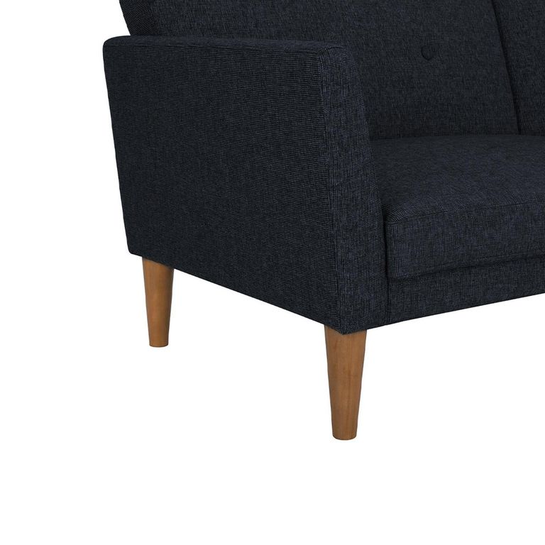 Novogratz Regal Futon Sofa Bed - Blue Linen Fabric - 2180629NUK