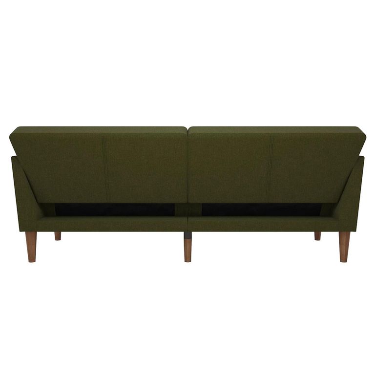 Novogratz Regal Futon Sofa Bed - Green Linen Fabric - 2180929NUK