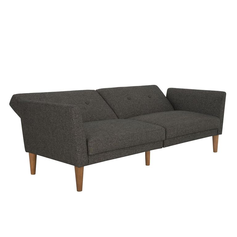 Novogratz Regal Futon Sofa Bed - Grey Linen Fabric - 2180429NUK
