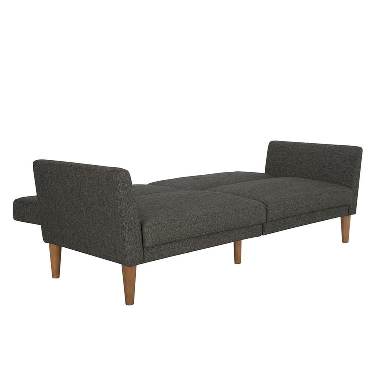 Novogratz Regal Futon Sofa Bed - Grey Linen Fabric - 2180429NUK