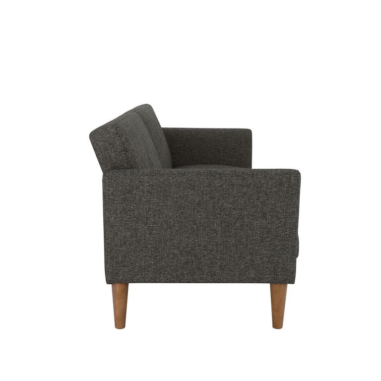 Novogratz Regal Futon Sofa Bed - Grey Linen Fabric - 2180429NUK