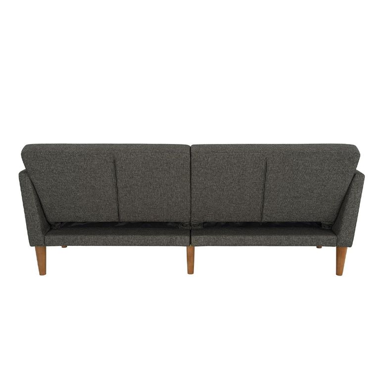 Novogratz Regal Futon Sofa Bed - Grey Linen Fabric - 2180429NUK