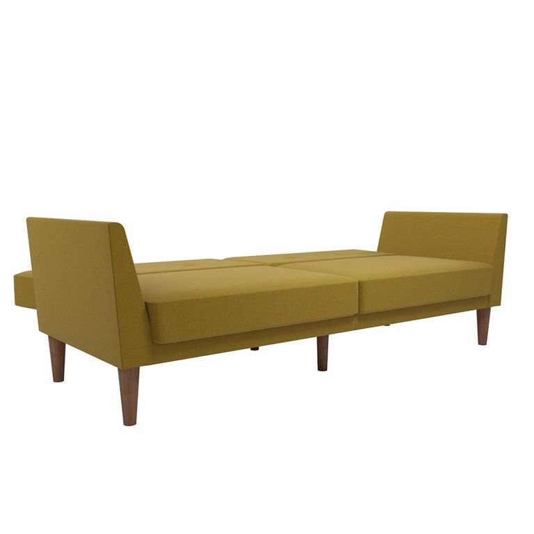 Novogratz Regal Futon Sofa Bed - Mustard Linen Fabric - 2180329NUK
