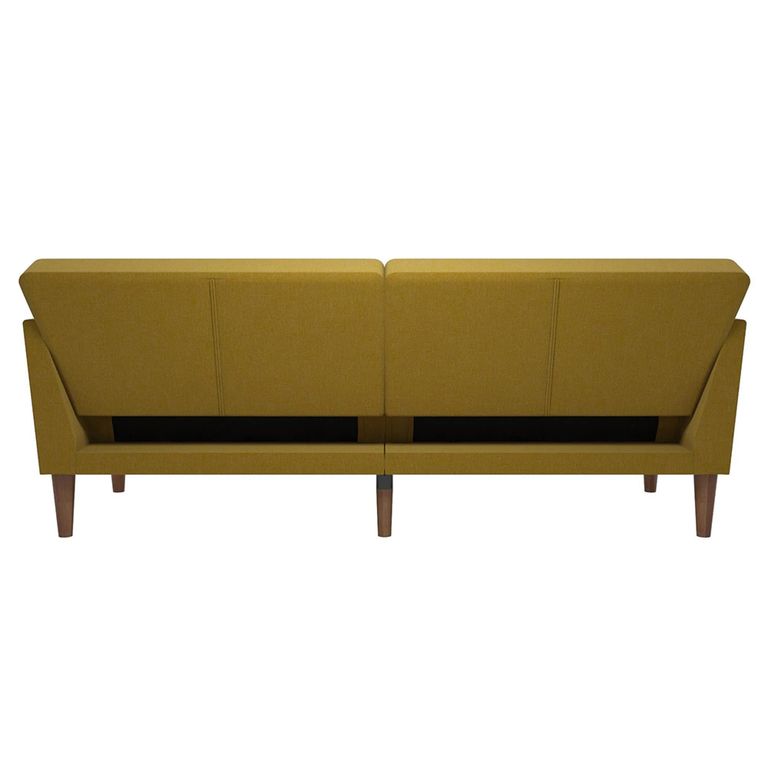 Novogratz Regal Futon Sofa Bed - Mustard Linen Fabric - 2180329NUK