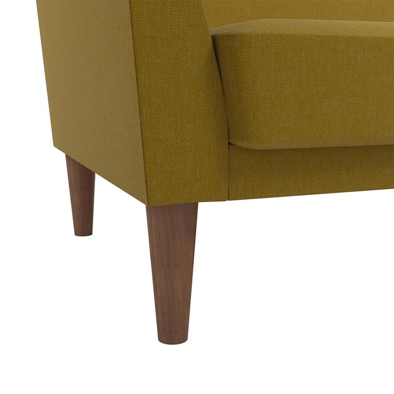 Novogratz Regal Futon Sofa Bed - Mustard Linen Fabric - 2180329NUK