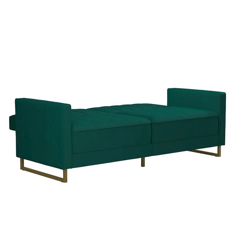 Novogratz Skylar Sofa Bed - Green Velvet Fabric - 2358979NUK