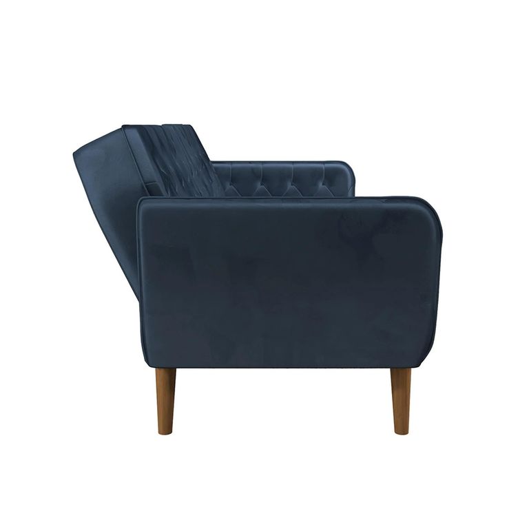Novogratz Tallulah Futon Sofa Bed - Blue Velvet Fabric - 2144679NUK