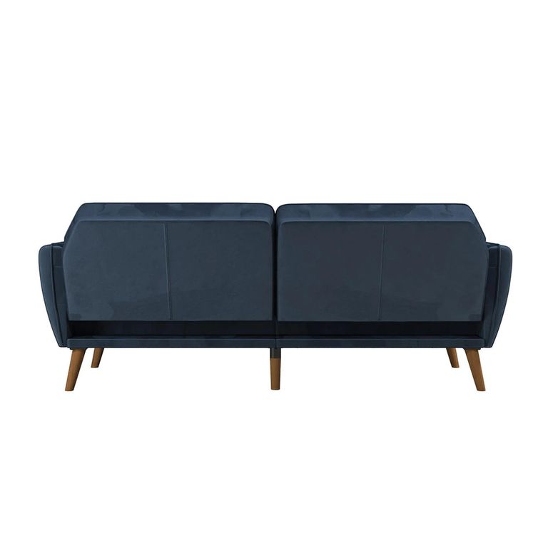 Novogratz Tallulah Futon Sofa Bed - Blue Velvet Fabric - 2144679NUK