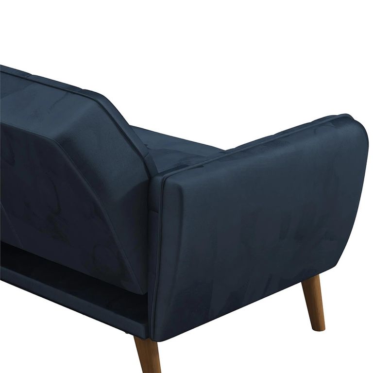Novogratz Tallulah Futon Sofa Bed - Blue Velvet Fabric - 2144679NUK