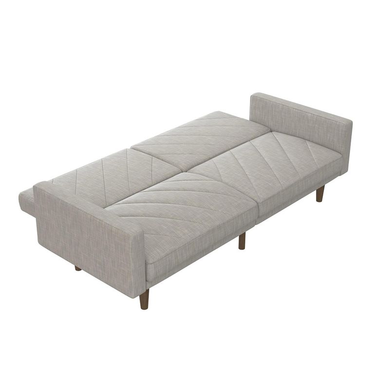 Paxson Sofa Bed - 3 Seater - Light Grey Linen Fabric - 2110229UK