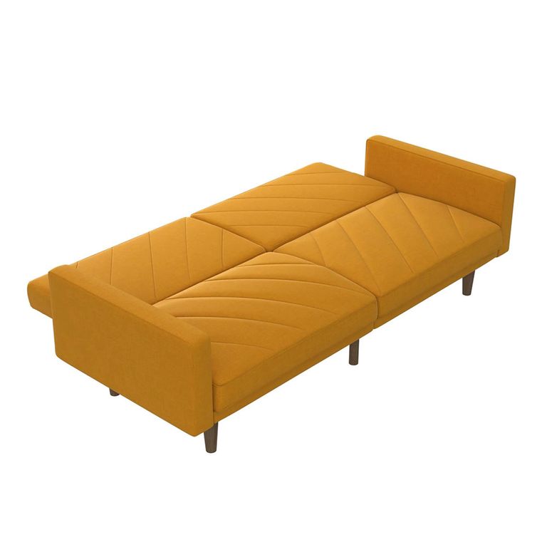 Paxson Sofa Bed - 3 Seater - Mustard Linen Fabric - 2110329UK