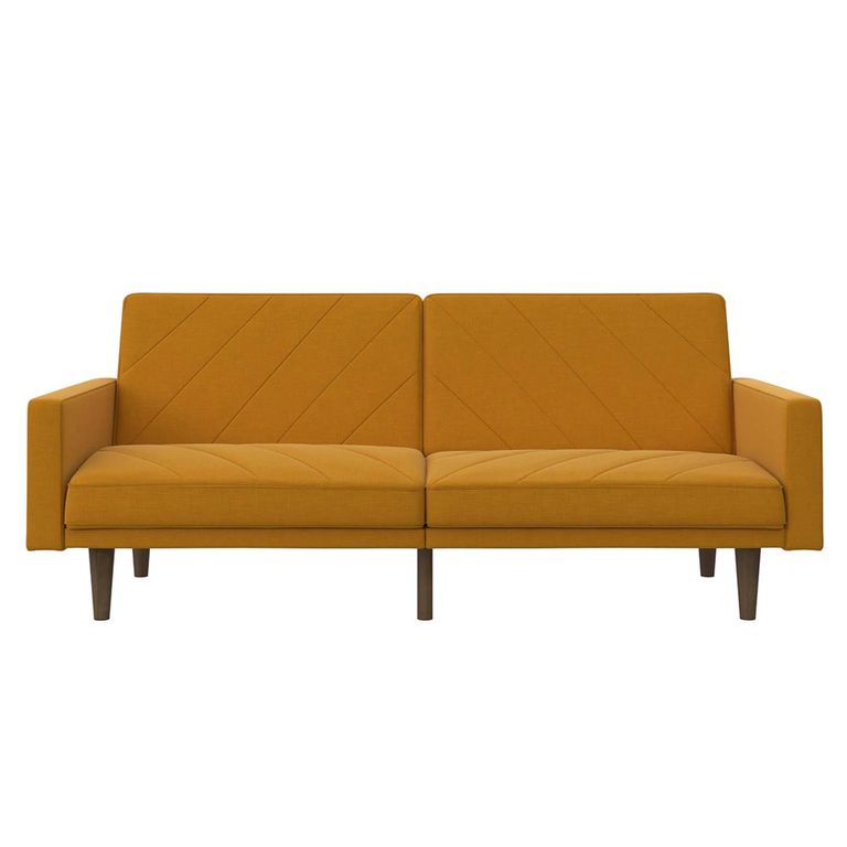 Paxson Sofa Bed - 3 Seater - Mustard Linen Fabric - 2110329UK
