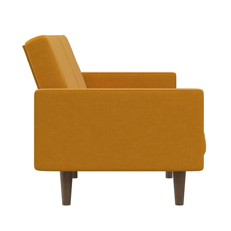 Paxson Sofa Bed - 3 Seater - Mustard Linen Fabric - 2110329UK