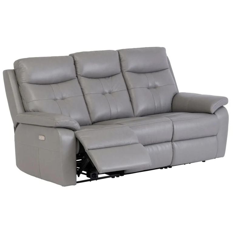 Sophia Sofa - 3 Seater - Electric Recliner - Grey Leather