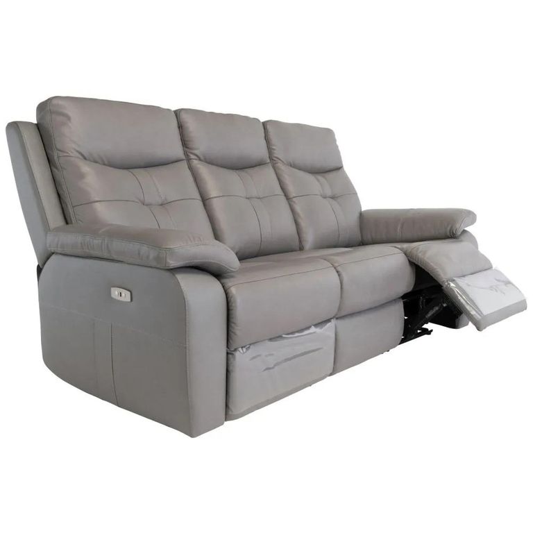 Sophia Sofa - 3 Seater - Electric Recliner - Grey Leather