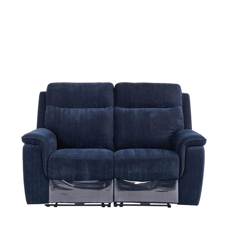 Havana Sofa - 2 Seater - Electric Recliner - Blue Fabric