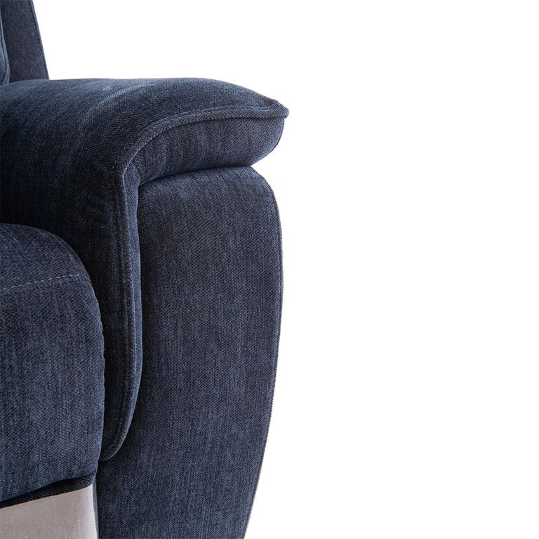 Havana Sofa - 3 Seater - Electric Recliner - Blue Fabric