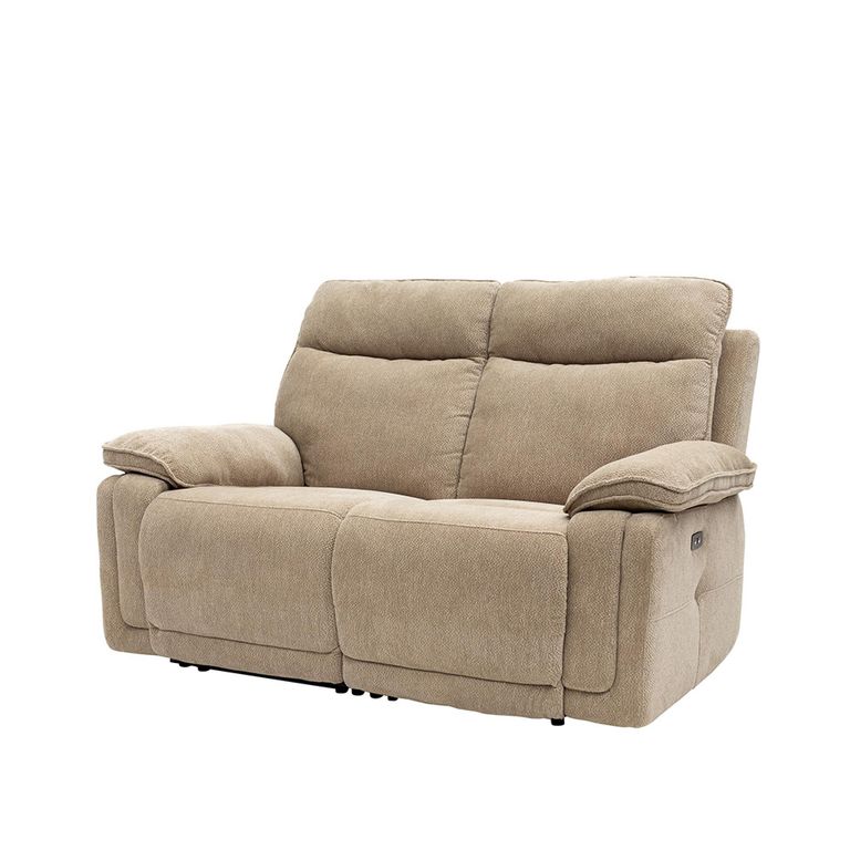 Cadenza Sofa - 2 Seater - Electric Recliner - Camel Fabric