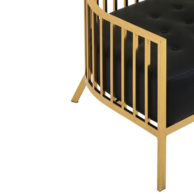 Eliza Sofa - 2 Seater - Gold Metal Frame with Dome Cage