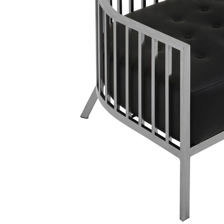 Eliza Sofa - 2 Seater - Silver Metal Frame with Dome Cage