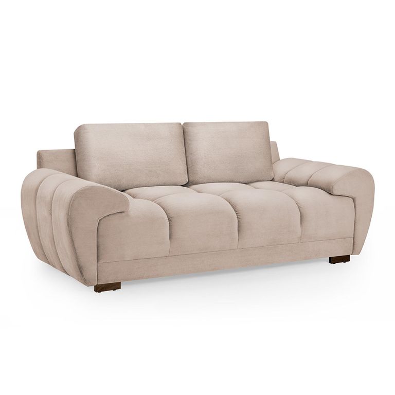 Azzuro Sofa - Mocha Velvet Fabric - 2 Seater